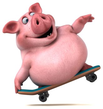 Fun pig - 3D Illustration